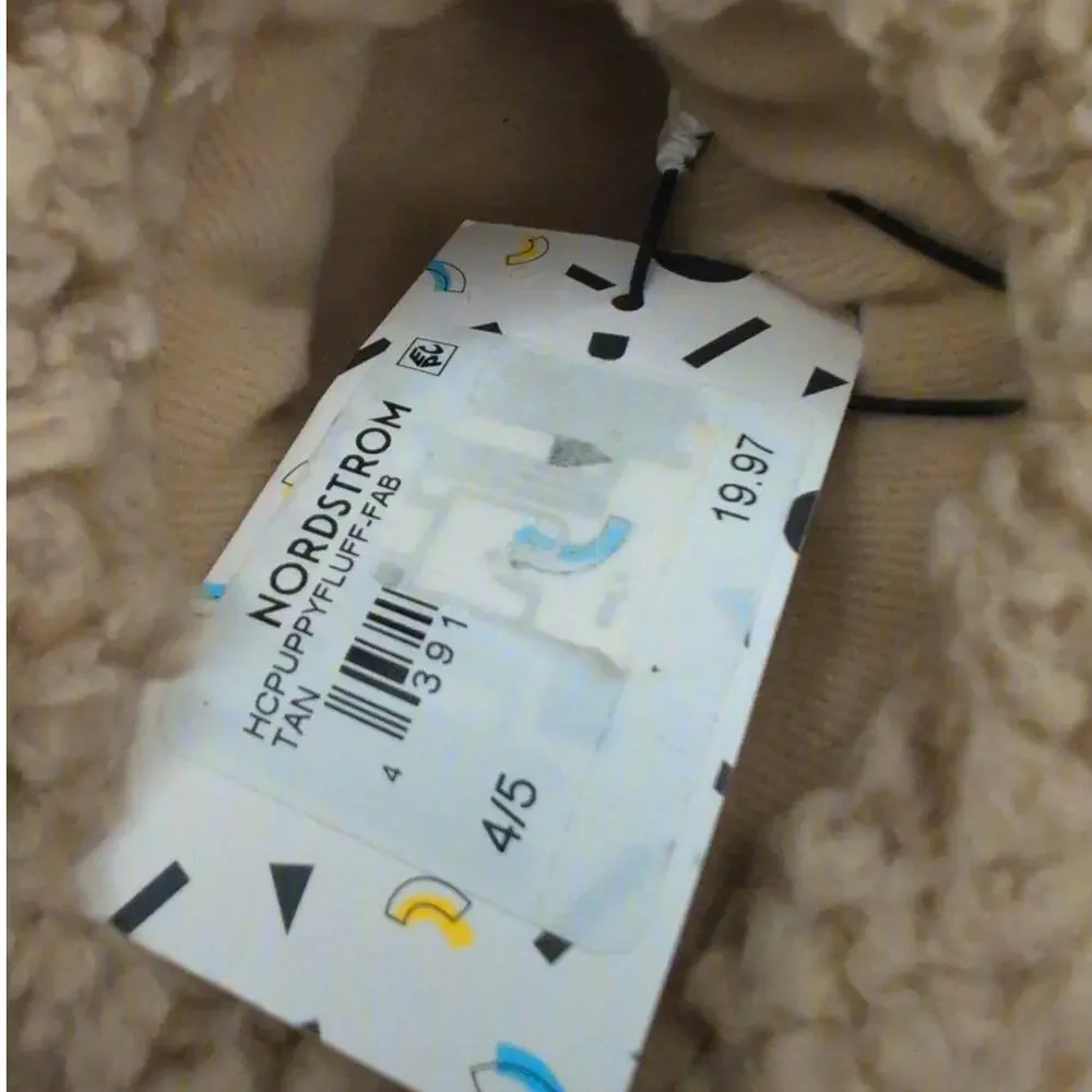 Harper Canyon Puppy Faux Shearling Fluff Slippers Kids Tan Size US4/5